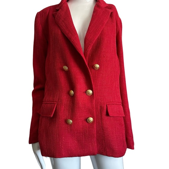 Anthropologie Red Blazer Young Parker - Picture 7 of 10